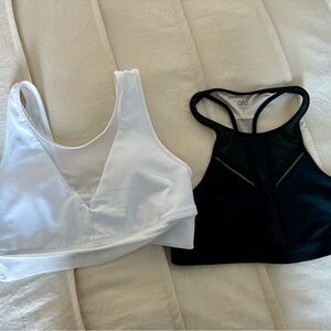 ALO Yoga Women’s Black and White Sports Bra bundle